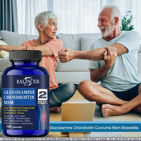 Glucosamine & Chondroitin & MSM 3-in-1 - Antioxidant, Joint Health Support, for Bone and Cartilage Health