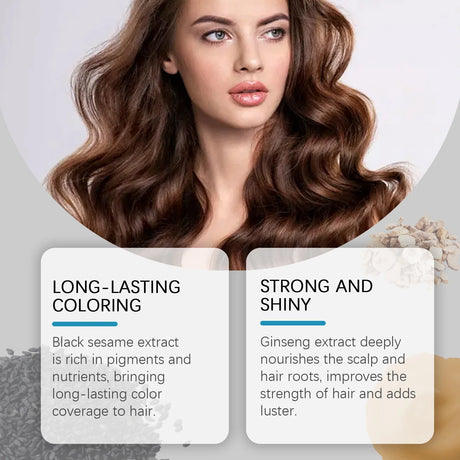 Herbal Hair Dye Shampoo Nourishing Repair Scalp Long Lasting Black Brown Red Puple Color Hair Color Shampoo Home Use Women Men