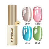 MAYCHAO 5ML Gel Nail Polish 9D Laser Diamond Glitter Cat Eye Gel Semi-Permanent Soak Off UV LED Gel Nail Manicure Tools Nail Art