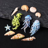 1pc Ocean Series Animal Silicone Mold Sea Shell Conch Nail Stamplates Starfish Seaweed 3D Soft Charm Manicure Mold Stencil Tools
