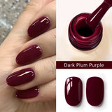 MAYCHAO Cherry Red Gel Nail Polish 12ml Glossy Semi Permanent Soak Off UV LED Frosted Gel Nails Base Painting Varnish