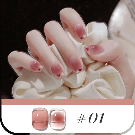 MIANEL 10ML Pure Desire Blush Jelly Gel Nail Polish 2026 New Ice Clear Nude Clear Nail Polish Pink Nails 1-9pcs
