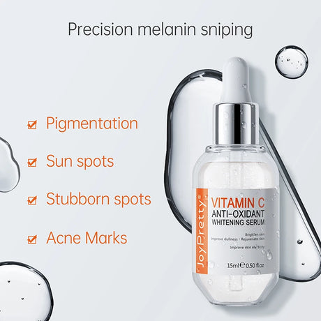 JoyPretty Vitamin C Whitening Face Serum Hyaluronic Acid Dark Spots Removal Moisturizing Facial Serum Skin Care Products