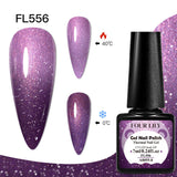 FOUR LILY 7ml Thermal Nail Gel Polish 3 Colors Changing Semi Permanent Soak Off UV/LED Nail Supplies Gel for Manicure Design