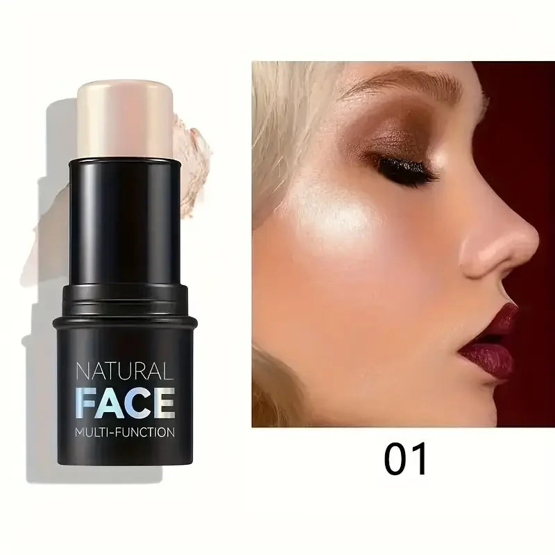 Natural Face Highlighter Concealer,Waterproof Face Contour Pen, Easily Sculpt Your Fface to Create a Perfect Light Makeup Effect