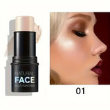 Natural Face Highlighter Concealer,Waterproof Face Contour Pen, Easily Sculpt Your Fface to Create a Perfect Light Makeup Effect