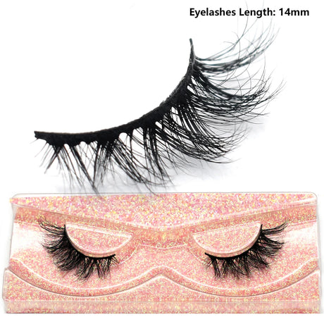Half Lashes Short Mink Eyelashes Fluffy Soft False Eyelashes Wispy Cross Strip Eye Lashes Natural Mink Eyelash Extension Makeup