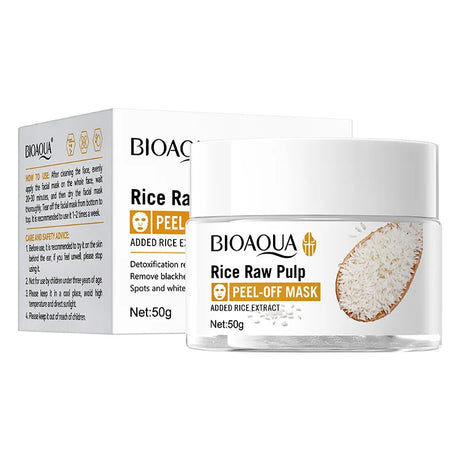 Rice Pulp Peel-Off Mask: Absorbs And Removes Blackheads And Whiteheads, Exfoliates, Whitens, Moisturizes, And Firms The Skin.