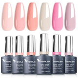VIP5 Venalisa Nail Gel Polish Jelly Color HEMA/TPO FREE Nude Pink Semi Permanent Soak Off UVLED Gel Polish Sparkle Gel Varnish