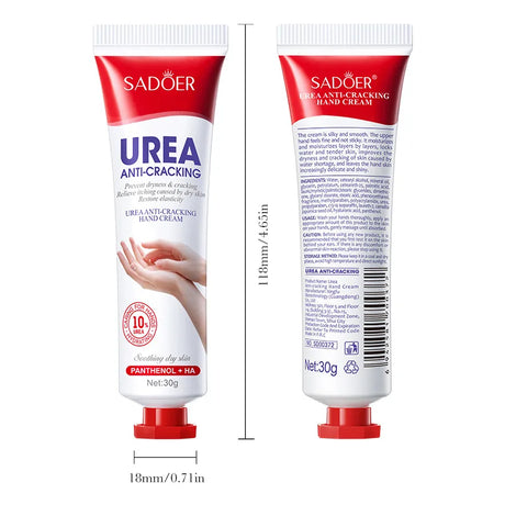 SADOER Urea Anti-Cracking Hand Cream Deep Moisturizing Improve Dryness Relieve Itching Panthenol HA Nourish Hand Skin Care
