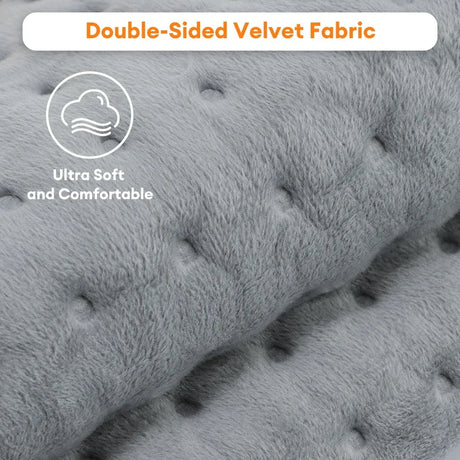 Electric Heating Pad with 9 Heat Settings 4 Timers, Soft Plush USB Washable Heated Mat for Back Neck Belly Office Home