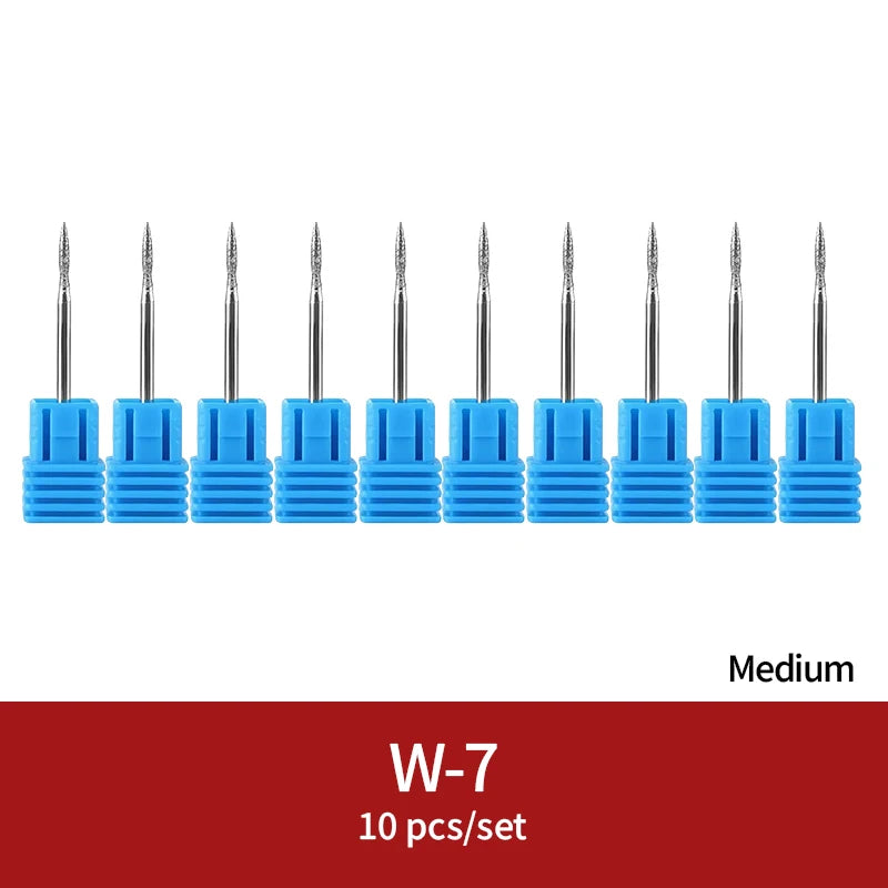 Diamond Ceramic Nail Drill Bits Milling Cutter For Manicure Left Right Rotary Cuticle Files Buffer DIY Nails Accessories Tools