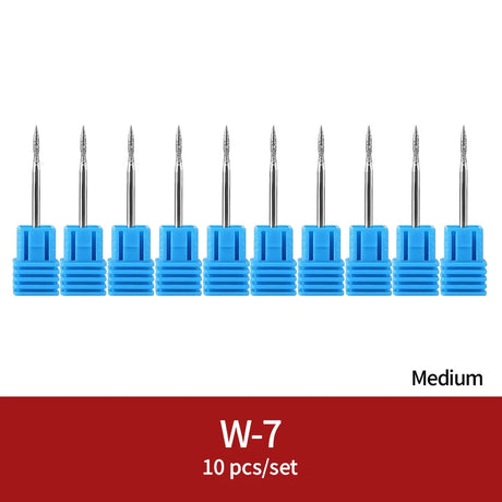 Diamond Ceramic Nail Drill Bits Milling Cutter For Manicure Left Right Rotary Cuticle Files Buffer DIY Nails Accessories Tools
