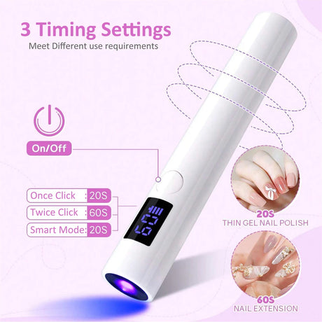 Sun Uv Led Nail Lamp Rechargeable Professional Mini Nail Dryer Uv Light Flash Cure Gel Nail Lamp Cordless For Nails Art/Uv Resin
