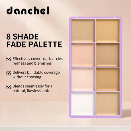 8 Shade Cream Concealer Palette Waterproof Full Coverage Multi-Function Cream Blemishes & Cover Long-Lasting Korean Makeup