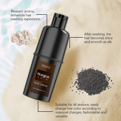 Herbal Hair Dye Shampoo Nourishing Repair Scalp Long Lasting Black Brown Red Puple Color Hair Color Shampoo Home Use Women Men