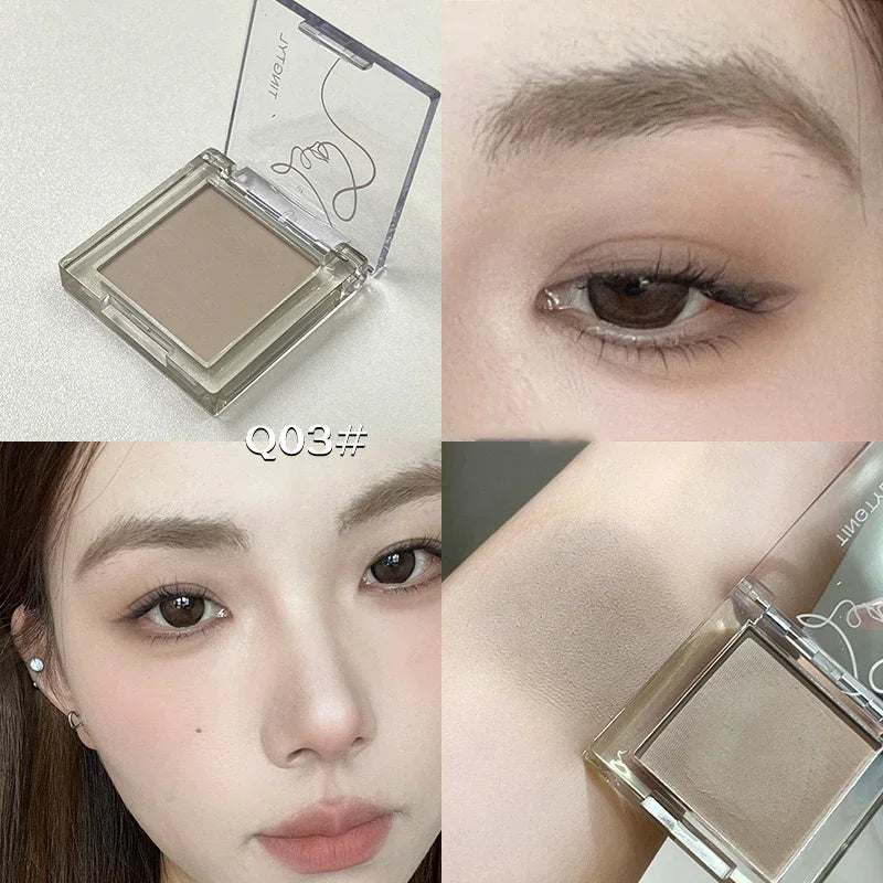 Dream Glittering Purple Eyeshadow Matte/Pearlescent Highlighter Makeup Monochrome Glossy Shiny Smoky Grey Eye Shadow Palette