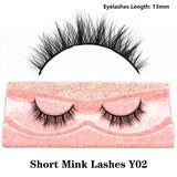 Half Lashes Short Mink Eyelashes Fluffy Soft False Eyelashes Wispy Cross Strip Eye Lashes Natural Mink Eyelash Extension Makeup