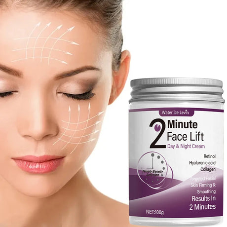 2 Minute Face Lift Day & Night Cream with Retinol, Hyaluronic Acid & Collagen, Moisturizes, Nourishes & Firms Skin in 2 Minutes