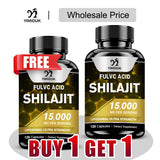 Shilajit Pure Himalayan 15000 Mg Pill, with Fulvic Acid, Support Immune System, Bone Health, Metabolism, Men & Women, Non-GMO
