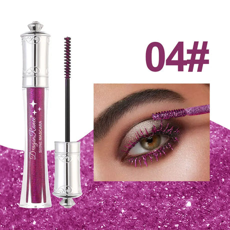 MLSMILE Shiny Pearlescent Colorful Mascara Waterproof Sweat Proof Quick Dry Lasting Matte Blue Mascara Glitter Gold Eyelashes