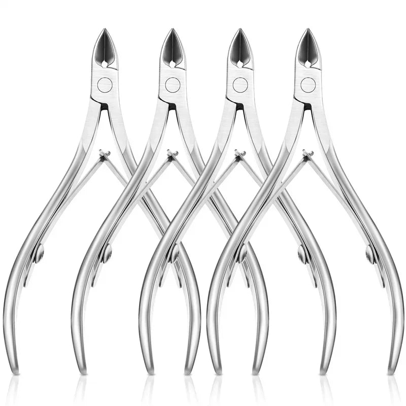 Professional Cuticle Cutter Nail Nippers Scissors Manicure Pusher Pedicure Tong Dead Skin Remover Nail Cuticle Regrowth Tool