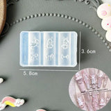 〔CC55〕3D Fruit Silicone Nail Mold Sweet Flower Petals Fairy Nails Templates DIY Nail Art Decor Manicure Template For Nail Charms
