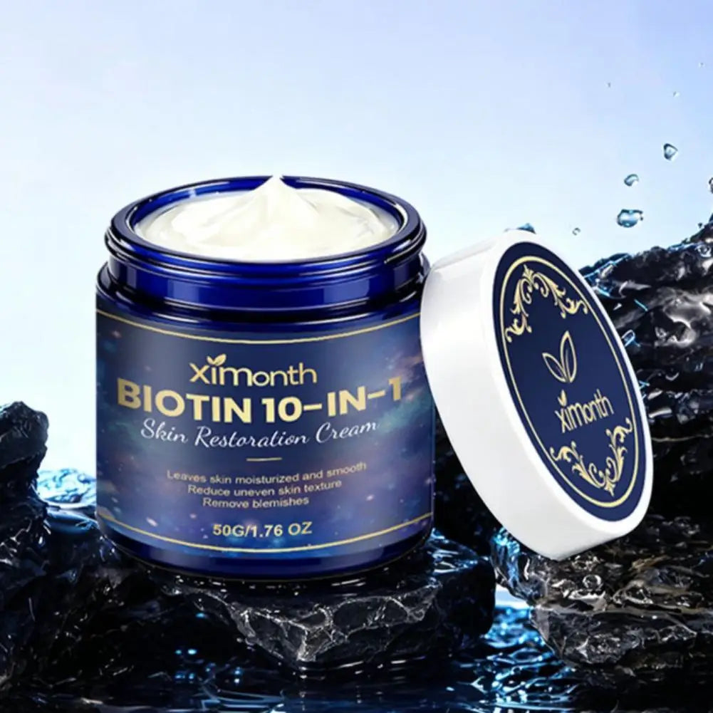 10‑in‑1 Biotin Anti‑Aging Facial Restoration Cream, Deep Smoothing Moisturizer, Nourish Repair Rough Dull Skin for Face Neck