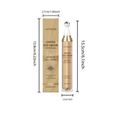 Caffeine Firming Eye Cream Fade Dark Circles Anti-Puffiness Lighten Fine Lines Under The Eyes Remove Eye Bags Roller Eye Massage