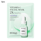 20pcs/5pcs Centella Collagen Face Mask VC Moisturizing Refreshing Sheet Masks Hyaluronic Acid  Facial Mask Skin Care Products