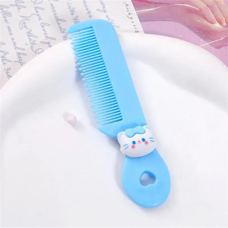 Cartoon Comb Portable Mini Cartoon Baby Rounded Comb Teeth Round Head Smooth Handle Color Toddler's Head Comb for Children
