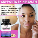 Multi Collagen Capsules with Hyaluronic Acid & Vitamin C, Support Cardiovascular, Skin Hair Nail Joint Bone & Digestive Wellness