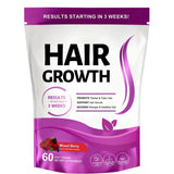 Hair Growth Gummies with Biotin and Vitamins C and E Support Hair Skin and Nails Health Mixed Berry Flavor 60 Gummies
