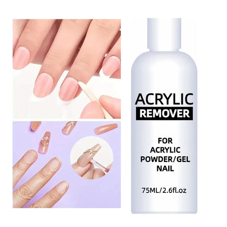 75ml Professional Acrylic Remover Liquid Nail Polish Remover Gel Remover
