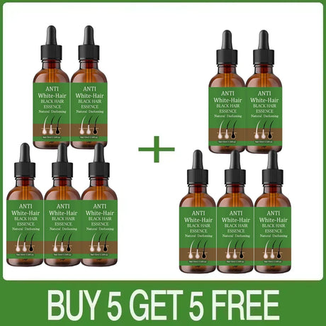 Gray To Black Hair Oil Reduces Premature Graying  Nourishes Follicles Restores Natural Black Pigment Darkening Gray/white Hair