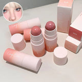 Gege Bear Soft Matte Blush Stick Moisturizing Natural Matte Tender Eeasy to Blend Rouge Stick