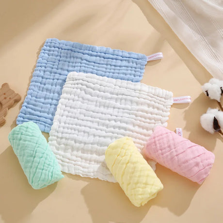 Soft Muslin Baby Washcloths - Gentle Newborn Face Towel for Sensitive Skin, Ideal for Baby Registry & Shower Essentials
