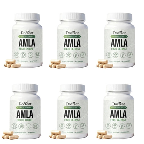 Docteat Amla Fruit Extract Capsules Daily Energy Stress Balance Skin Vitality Support for Men and Women 60 Capsules