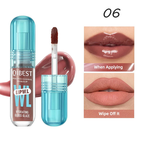 1PC mirror lip gloss, moisturizing, lightweight, non greasy, long-lasting luster, non stick to cup lip gloss