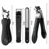 2/4Pcs/Set Nail Clippers Set Ingrown Toenail Thick Nail Clippers Set for Professional Pedicure Manicure Fingernail Tools