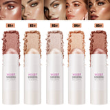 Natural Brightening 1pc Highlighter Stick Natural Brightening Face Contour & Highlight Makeup, Medium Coverage, Water-Resistant