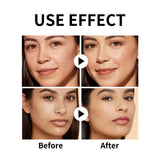 Sunscreen Liquid Foundation Waterproof Sweatproof Concealer Skin Tone Natural Matte Finish Pores Blur Long Lasting Lightweight