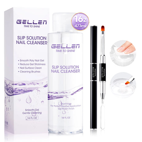 GELLEN Nail Glue Remover 40ml Gentle Formula UV Gel Removal Fake Tips Non Acetone Odorless Easy Debonder False Nails Glue Off