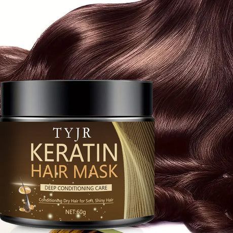 Keratin Hair Mask Professional Hair Care Deep Repair Mask Suitable for All Hair Types | Small Travel Bag/60G