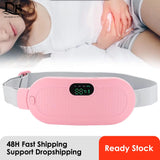 Menstrual Heating Pad Smart Abdominal Massager Warm Palace Belt Waist Vibration Massage Device for Cramps Period Pain Relief
