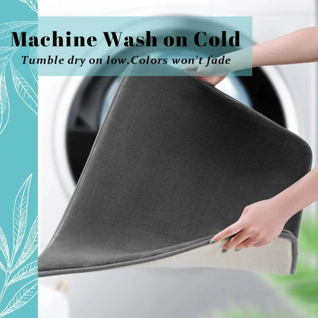 Solid Color Bathroom Mat Bathroom Floor Mat Door Mat Household Non Slip Foot Mat Coral Velvet Absorbent Quick Drying Door Mat