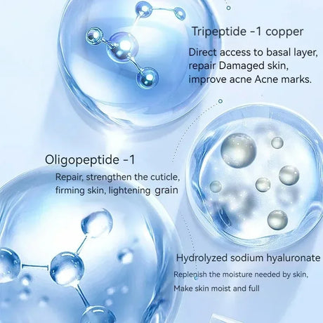 20pcs Blue Copper Peptide Freeze-Dried Powder Set Oligopeptide Anti Wrinkle Essence Shrink Pores Acne Treatment Skincare Serum
