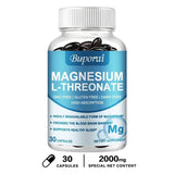 Magnesium L Threonate - Focus and Memory Enhancer, Supports Nerve Function, Muscle Strength, Bone and Joint HealthSupplements