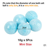 5Pcs Organic Bath Bombs Natural Mini Handmade Bathing Foot Spa Bomb Rich Essential Oils Moisturizing Dry Skin Relaxing Scents