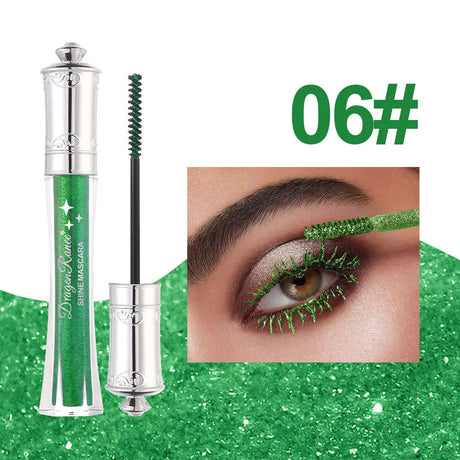 MLSMILE Shiny Pearlescent Colorful Mascara Waterproof Sweat Proof Quick Dry Lasting Matte Blue Mascara Glitter Gold Eyelashes